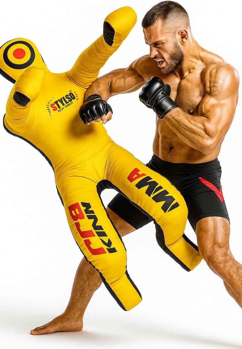 Stylso Grappling Dummy for Adults, Unfilled Wrestling Dummy, Hanging Jiu Jitsu Dummy for BJJ, MMA, Judo, Karate, Martial Arts - Image 1